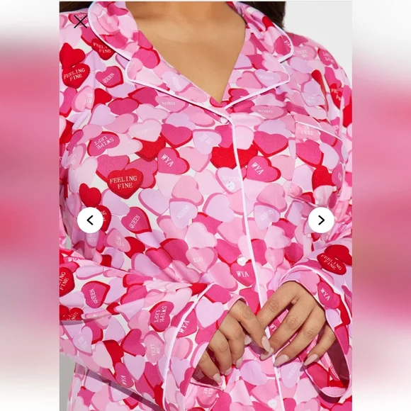 Love Is Sweet PJ Sleep Shirt - Pink/combo - Picture 2 of 6